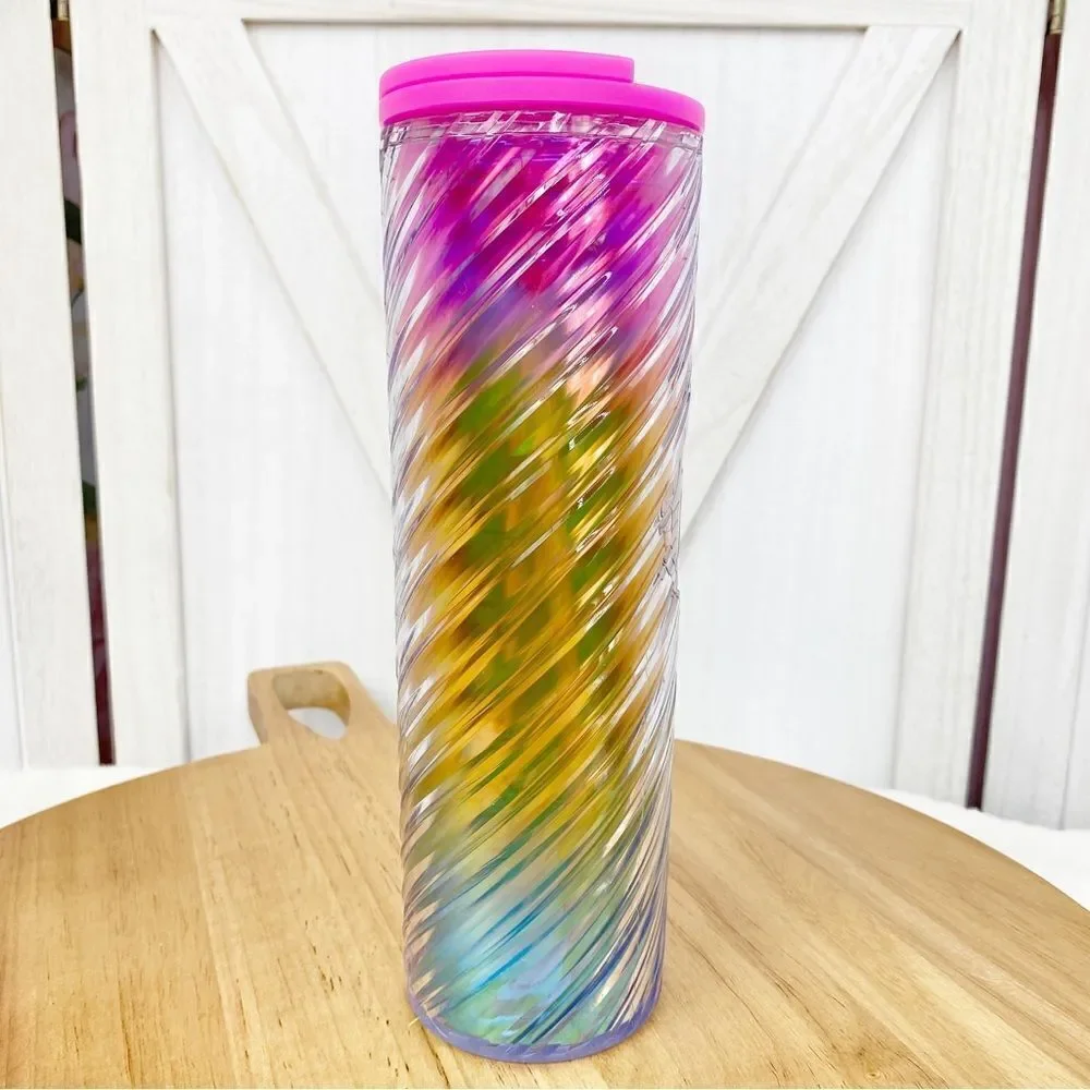 Starbucks Pride 2023 Iridescent Ombre‎ Swirl Tumbler Cup